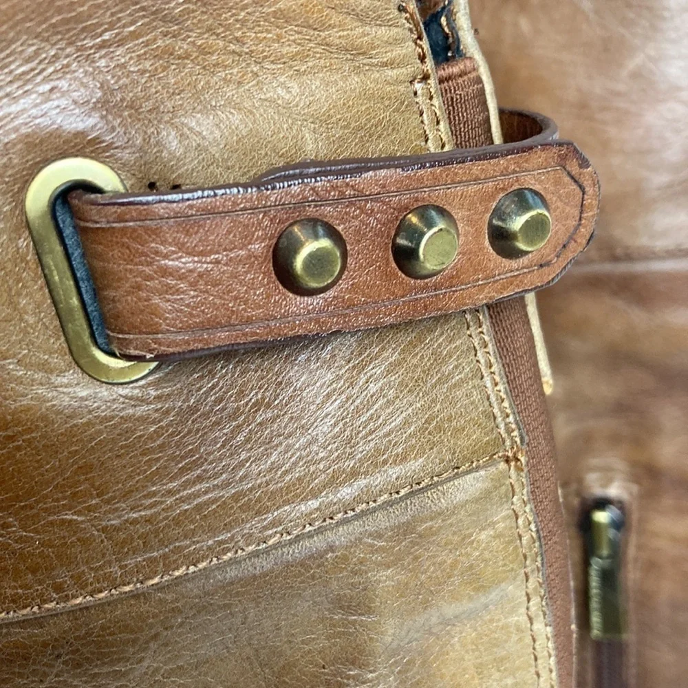 Vince Camuto Beatrix Harness Boot in Russet Sz 8 Riding Knee High Equestrian